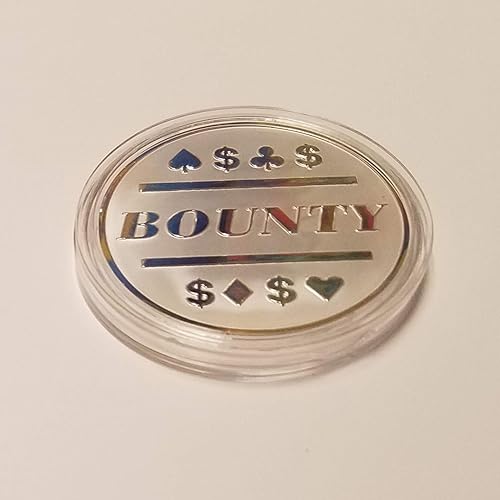 Miniatura 5 de 10 fichas de póquer de recompensas recubiertas plateadas para torneos de recompensasprotector de tarjeta