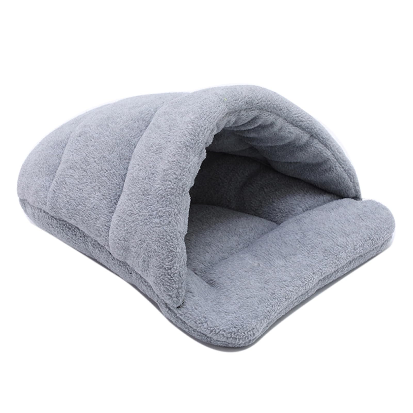 ulafbwur Cushion Thick Fleece Warm Dog Tent Cave Bed Slipper Shape Pet Sleeping