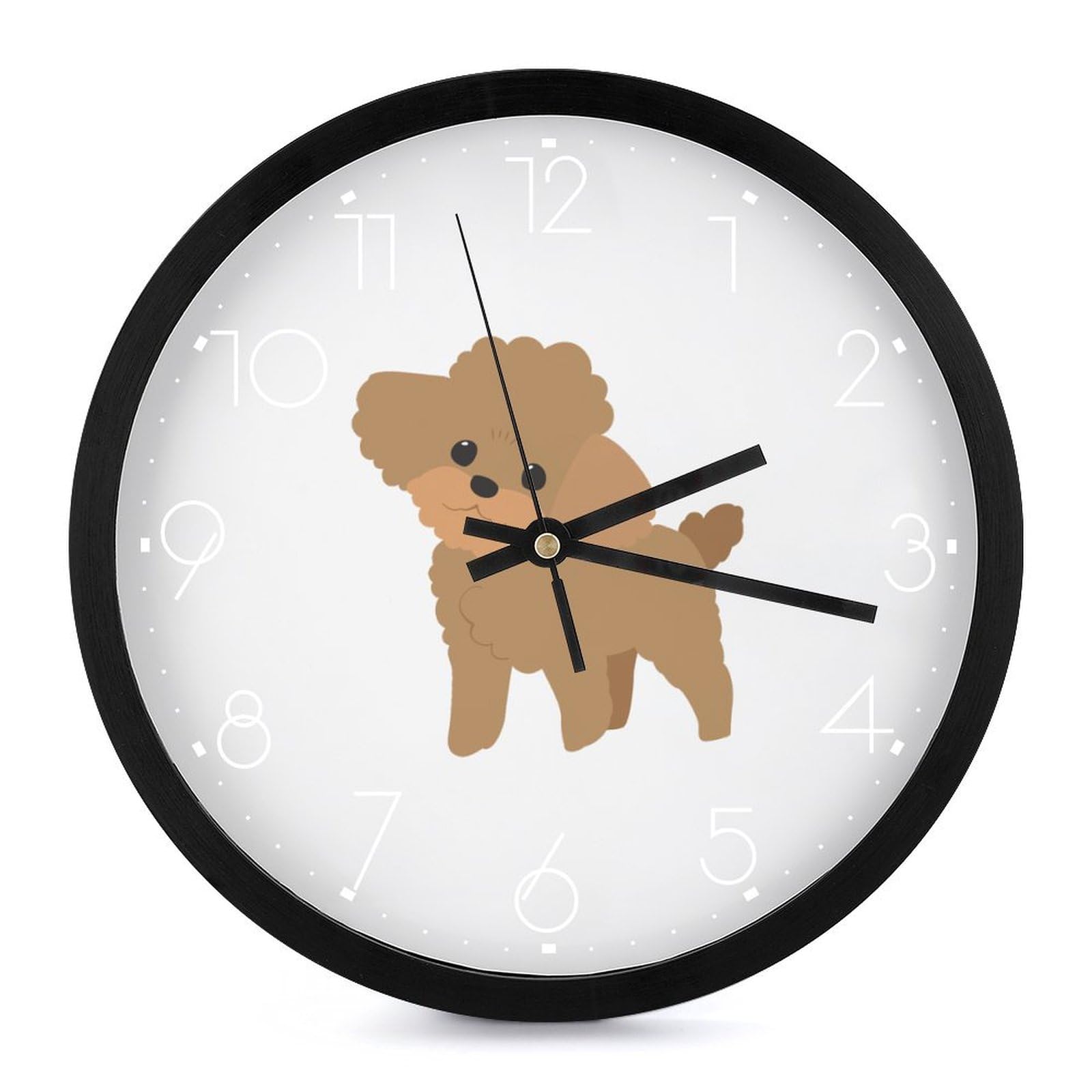 【リアル】壁掛け ペット時計 かわいい プードル インテリア リアル】壁掛け ペット時計 かわいい プードル インテリア