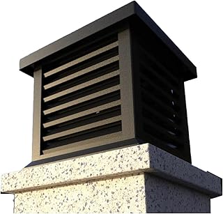 Heavy Duty Chimney Cap Galvanized Steel with Spark Arrestor Mesh Guard for Wood Stove Flues, Easy No-Tool Setup, Stops Cold Air