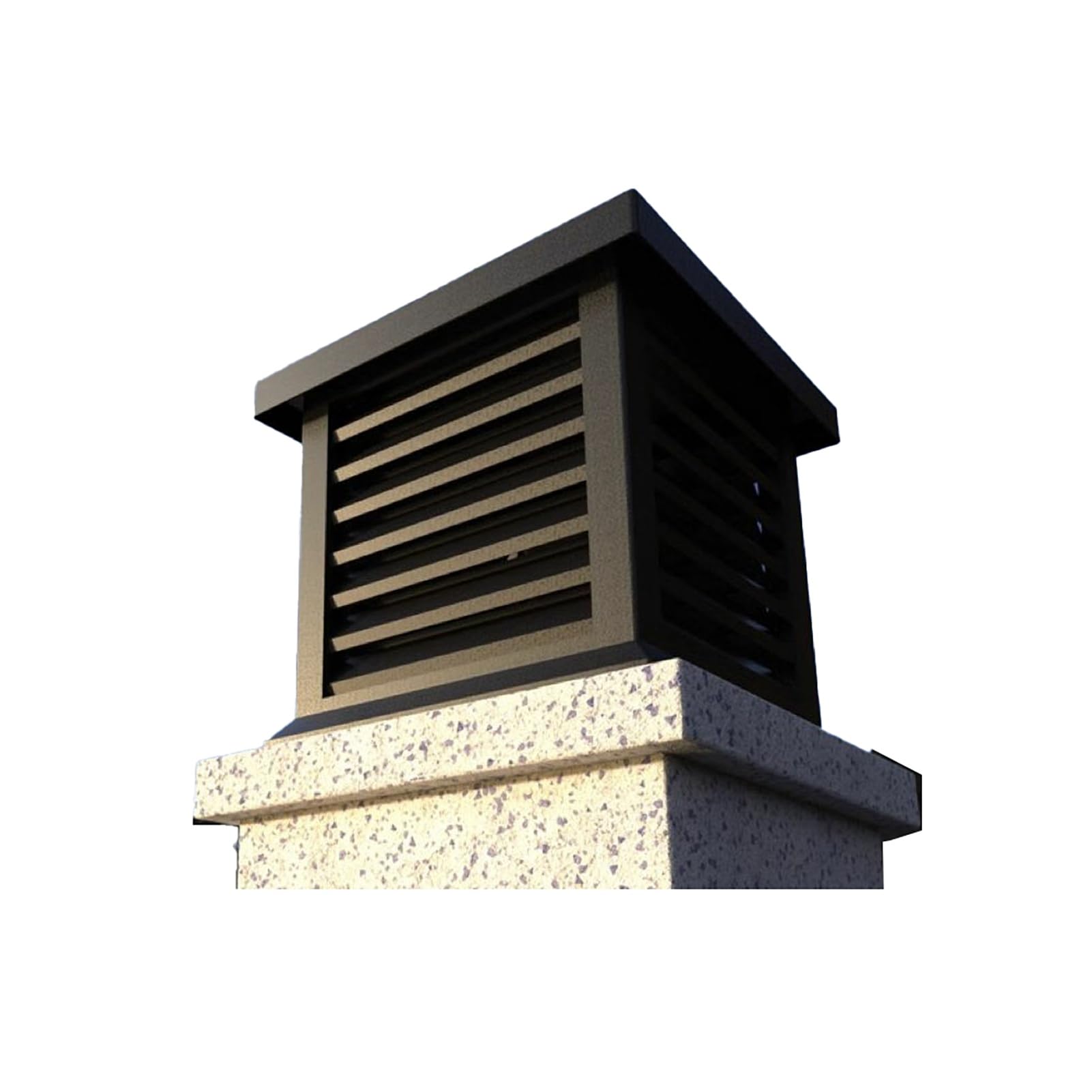 BHFLJSAQ Chimney Rain Caps,Heavy Duty Galvanized Steel Chimney Cap with Spark Arrestor Mesh Guard - 22x22 Inch Outdoor Wood Stove Flue Cover, Easy No-Tool Installation, Cold Air Blocker