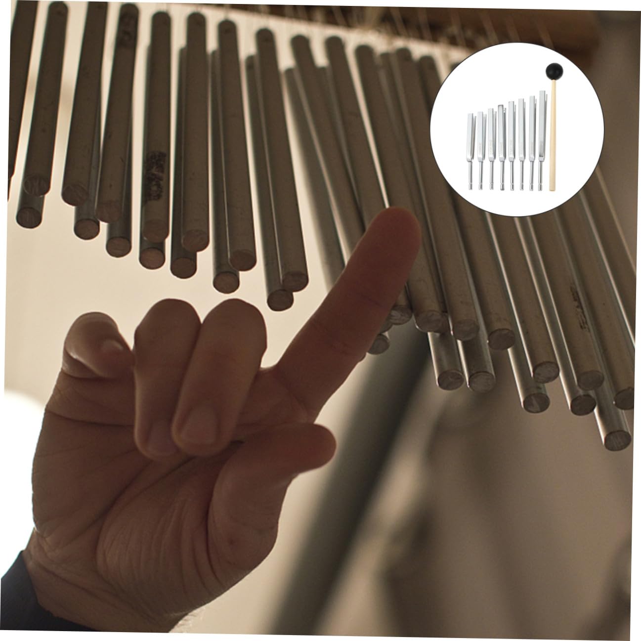 Toyvian Stimmgabel als Gitarrenstimmgerät Tragbar und Bruchfest 8 Stück aus Aluminium und Zubehör für Musikunterricht