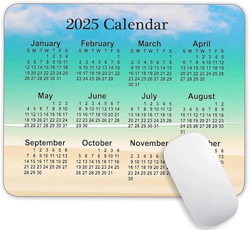 Miniatura 9 de Alfombrilla de mouse con calendario, calendario geométrico 2026, edición vertical, alfombrilla de mouse para juegos con diseño personalizado, base