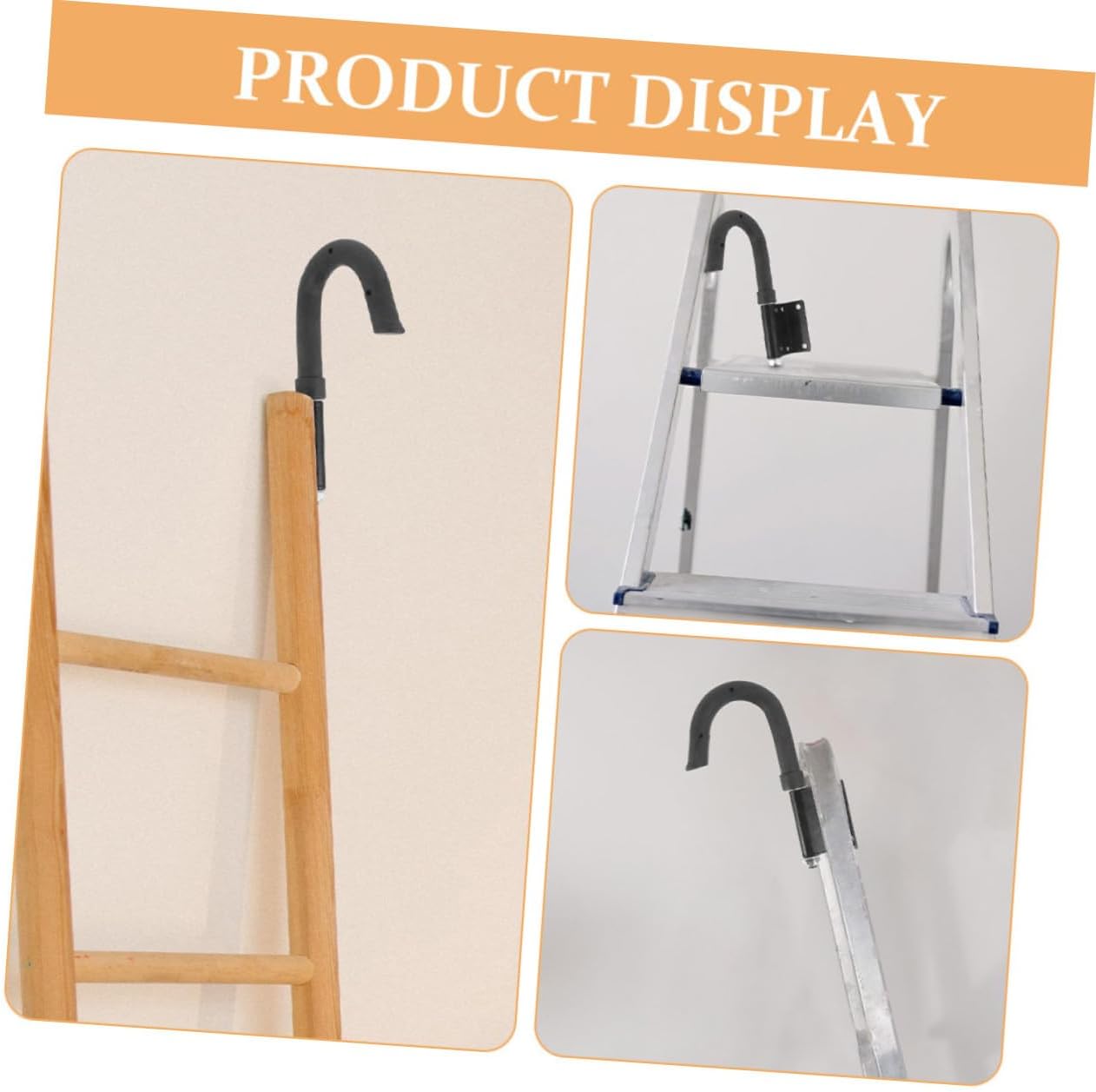 2pcs Heavy Duty Ladder Roof Hooks -Fall Accessories for Extension Ladders Easy Installation for Outdoor and Attic Use Construction