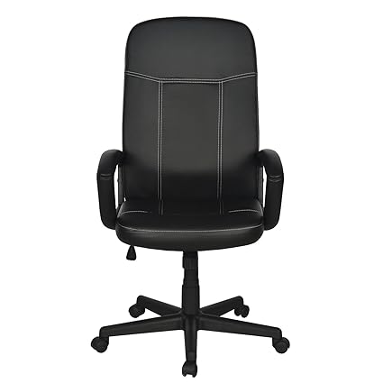 Nilkamal Mayor High Back Leather Chair Black