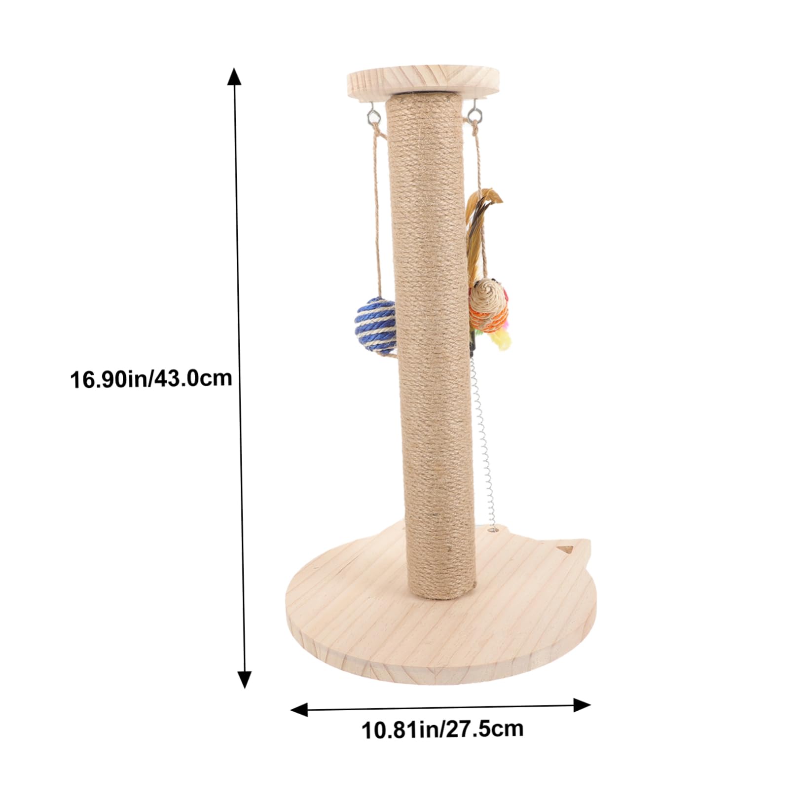 BESPORTBLE Rascador para Gatos De Sisal Natural Hecho De Seguro con Juguete para Rascar como Rascador De Suelo para Gatitos