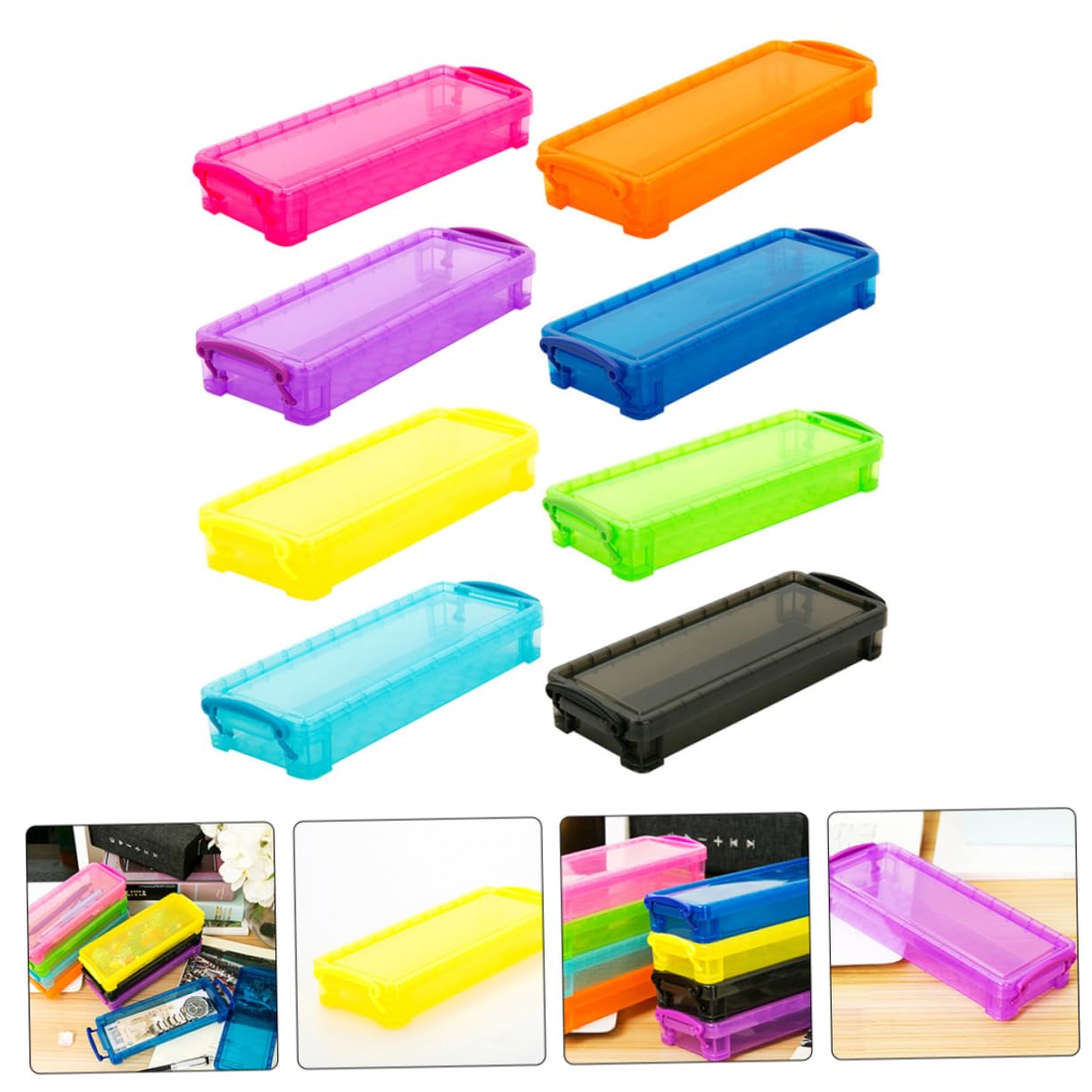 VILLCASE 8pezzi Astuccio Portapenne Capacità Colori Per Scuola e Cancelleria Organizer Per e Scrivania