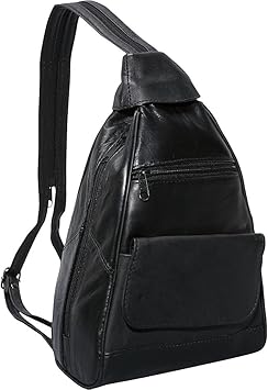 Bellino Leather Mini Backpack, Black