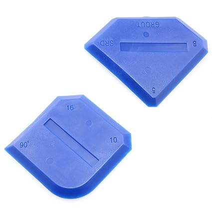 Lind Kitchen Plastic Sealant Caulking Tool Kit, Plastic Squeegee, Sealant Seals for Bathroom, Kitchen and Frames (square squeegee + triangle squeegee)