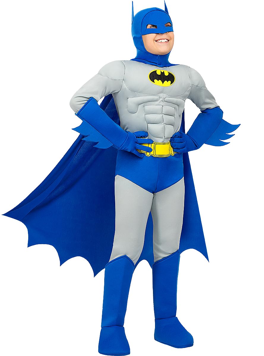 Funidelia | Kostium deluxe Batman Odważni i bezwzględni dla chłopca The Dark Knight Superbohaterowie DC Comics Nietoperze - Strój dla dzieci i zabawne akcesoria na imprezy karnawał i Halloween