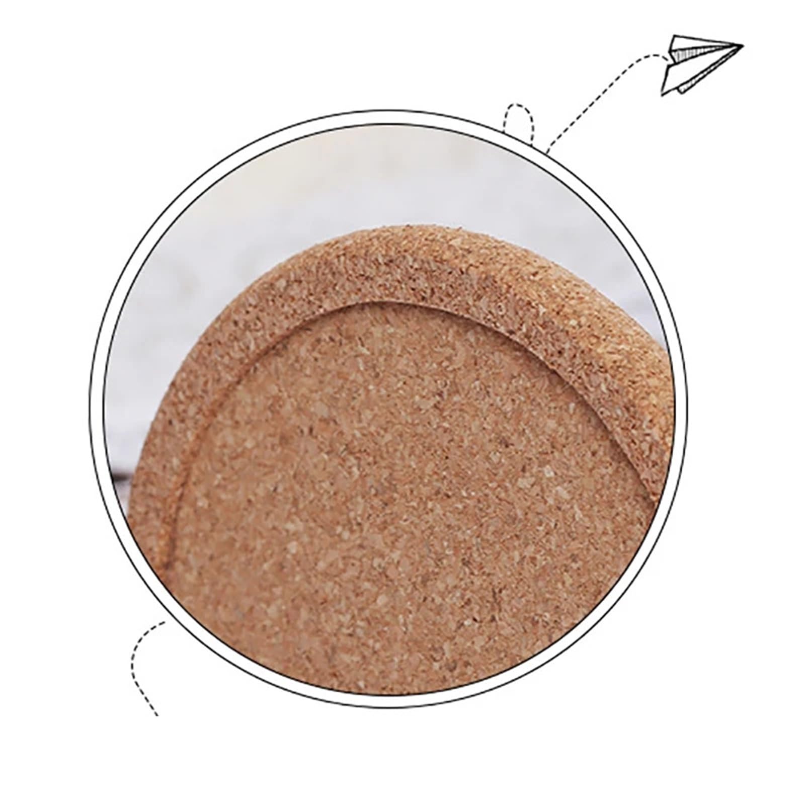 sous-Verres Dessous de Verre Ronds en liège for Tasse à thé, 10 pièces, Tapis for Tasse à café, napperons for Boisson, Tapis de Table à vin, décor pour La Maison, Le Bureau