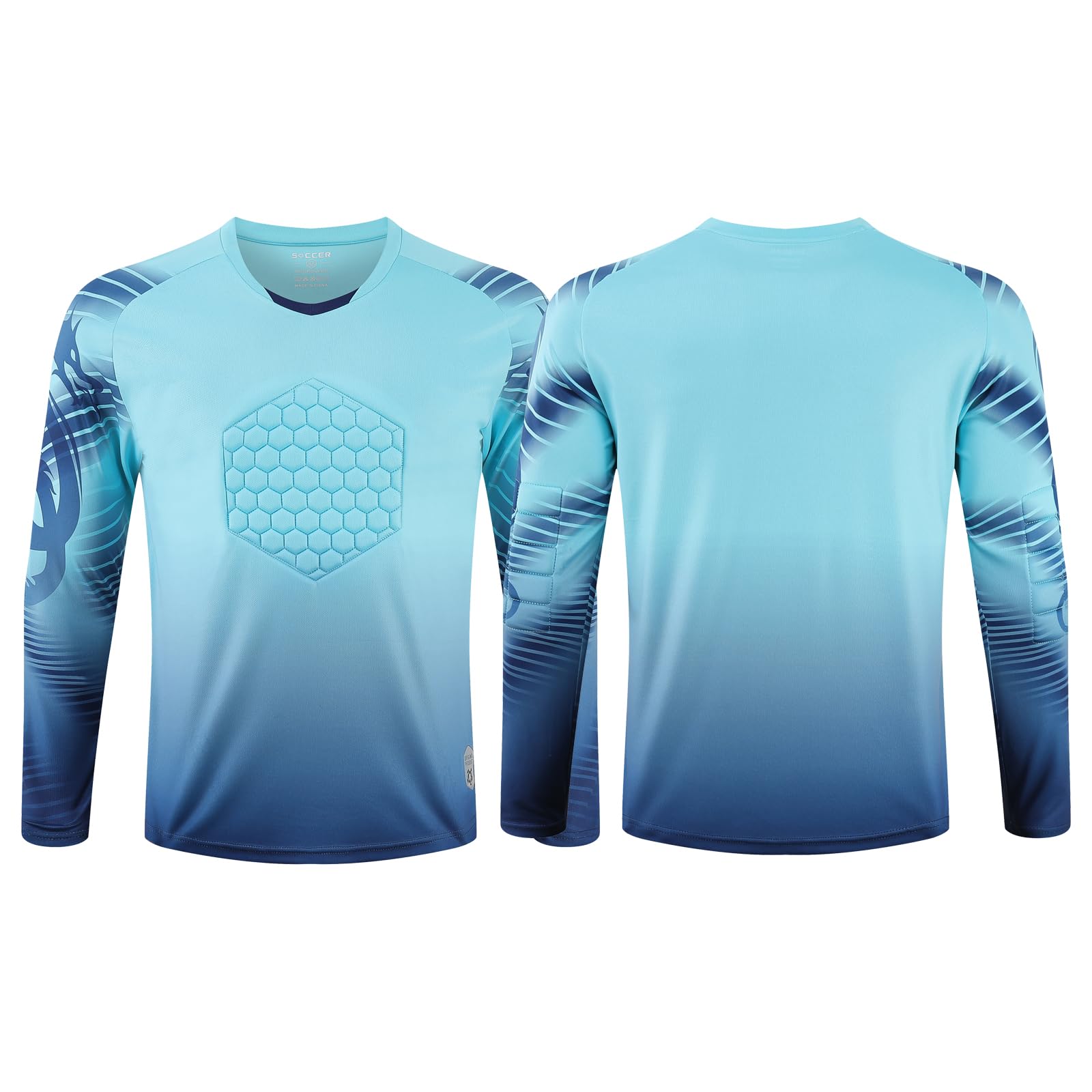 Maglia da Calcio Personalizzata Maniche Lunghe Maglia da Portiere Unisex - Bambini e Ragazzi Set di Maglie da Calcio