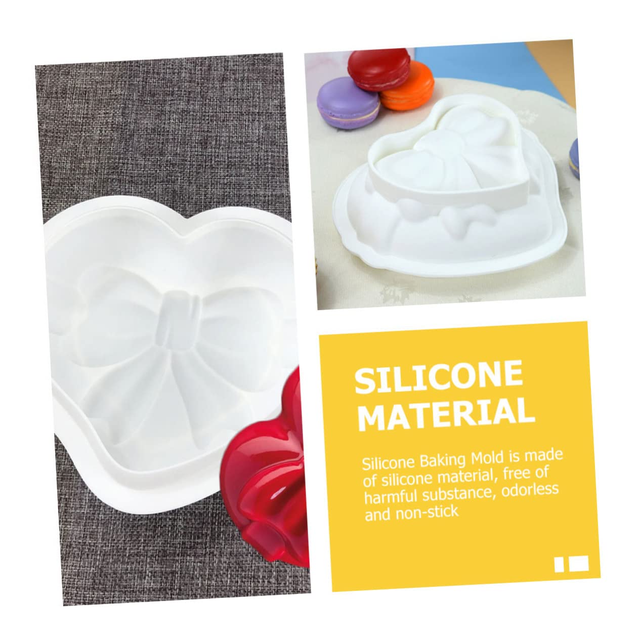 ABOOFAN Lot De 5 Moules À Pâtisserie En Silicone De Qualité Alimentaire Faciles À Nettoyer En Forme De Cœur Pour Décoration De Gâteaux