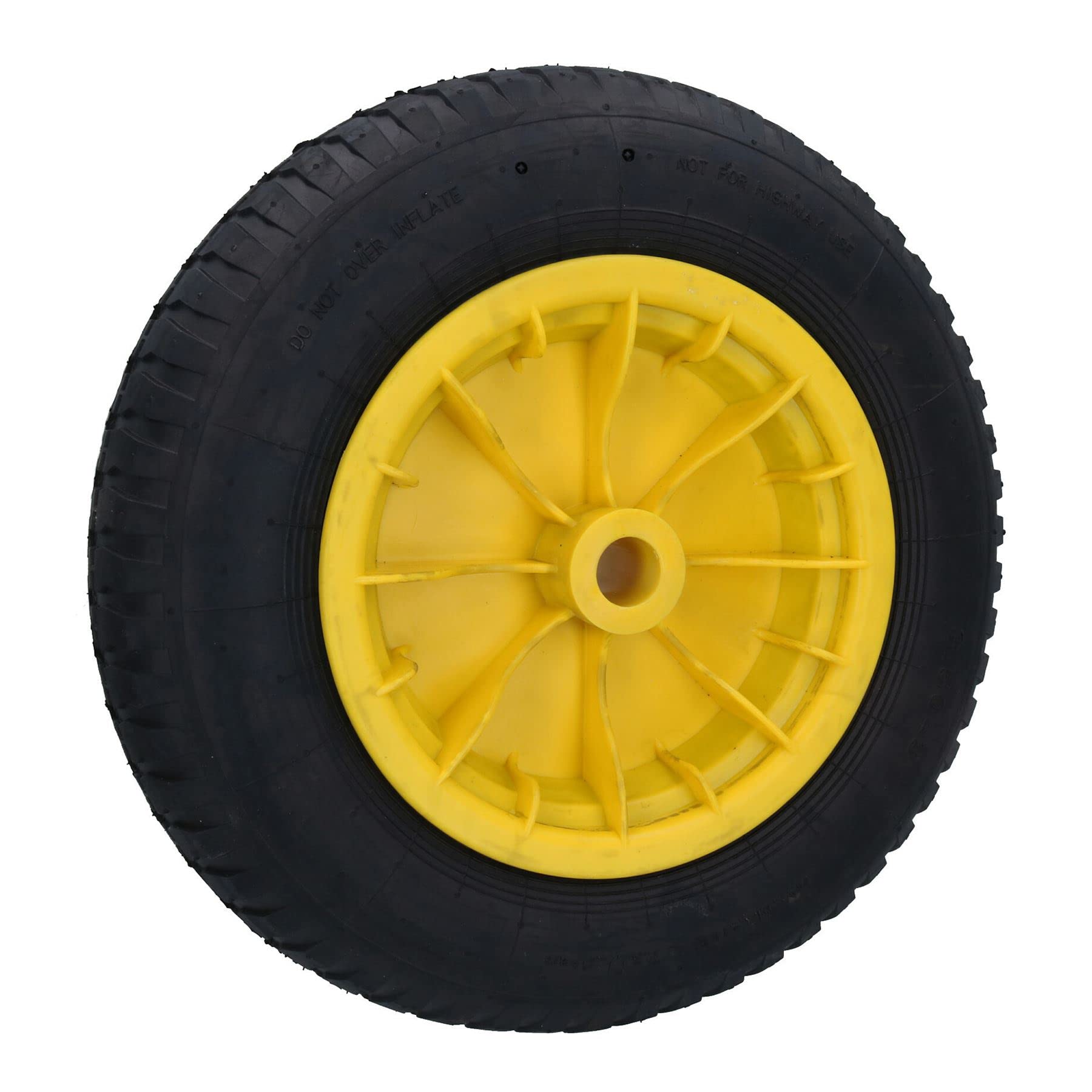 Schubkarrenrad, 35,6 cm, maximale Belastung 160 kg, 25,4 mm oder 13 mm Bohrung, 2 Stück