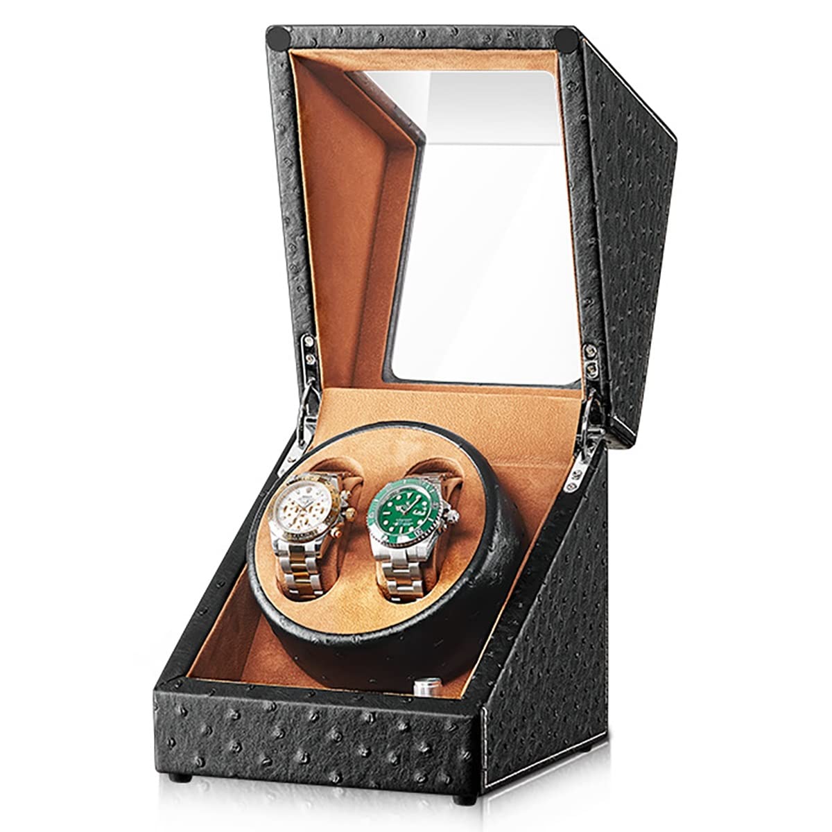MYUYEE 2 Watch Winders For Automatic Watches Self Winding Watch Rotator Box With Quiet Motor Watches Box Organizer For Men'S And Women'S Wristwatch (D)