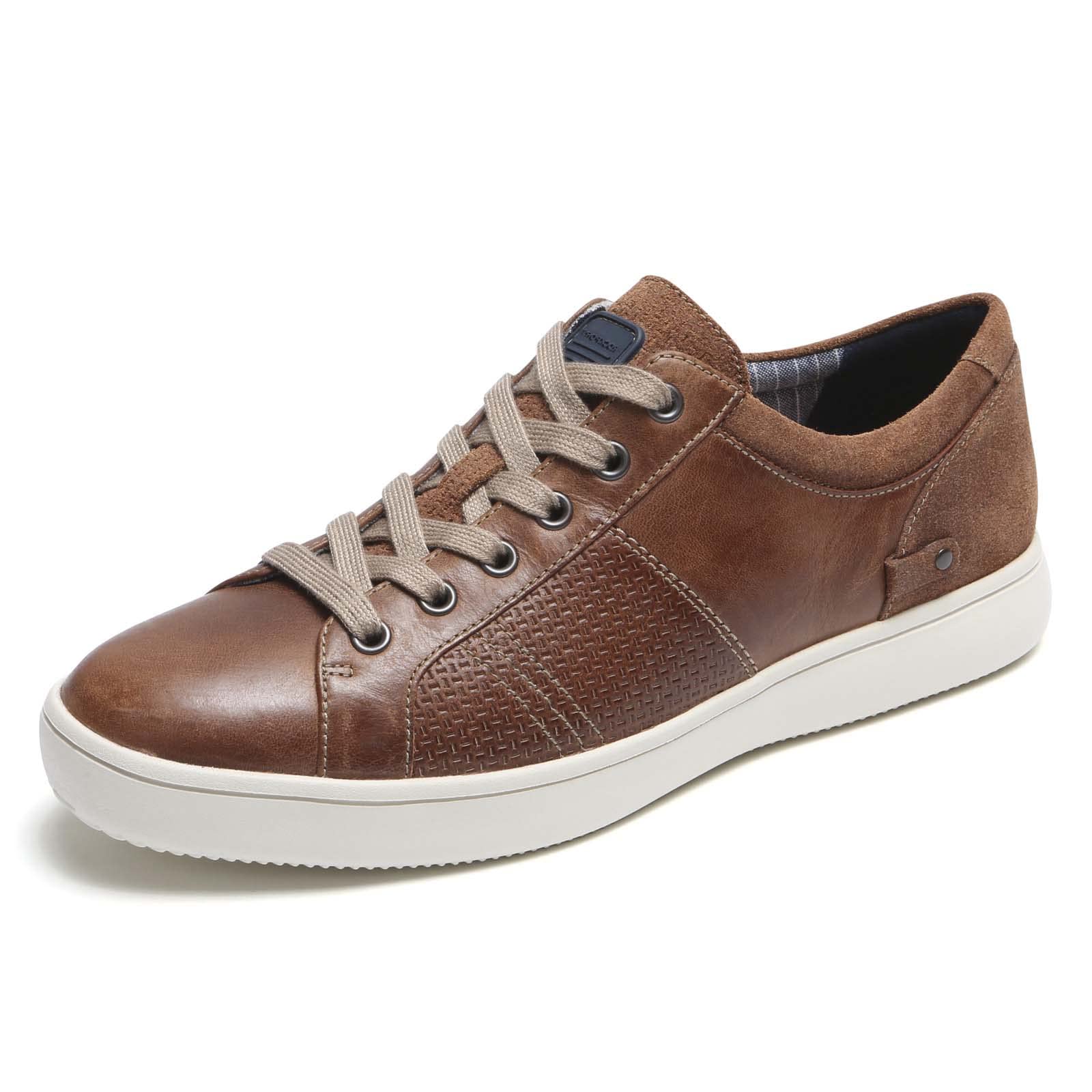 Rockport mens Colle Tie Sneaker, Tan, 12 Wide US