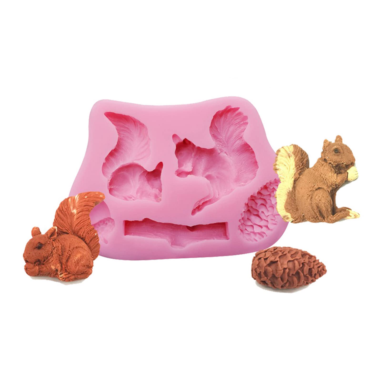 NEWFT Branch/Animals Silicones Cake Pastries Baking Cake Decorating Tool for Making Chocolate Fondant