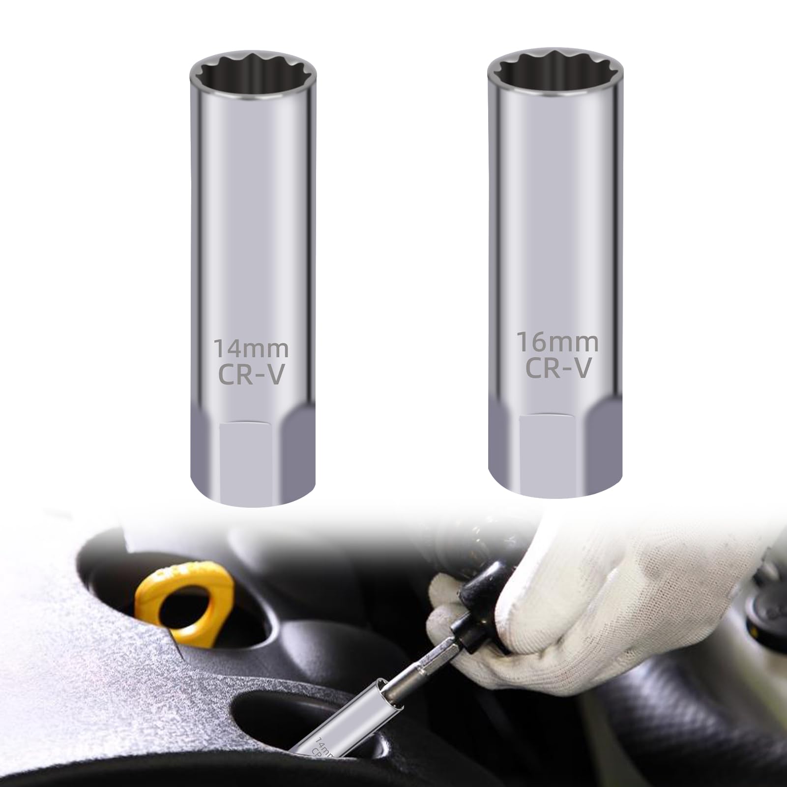 Set Chiavi Candele Accensione BGS - 3 Pezzi 14/16/18mm, Attacco 10mm - Foto 8