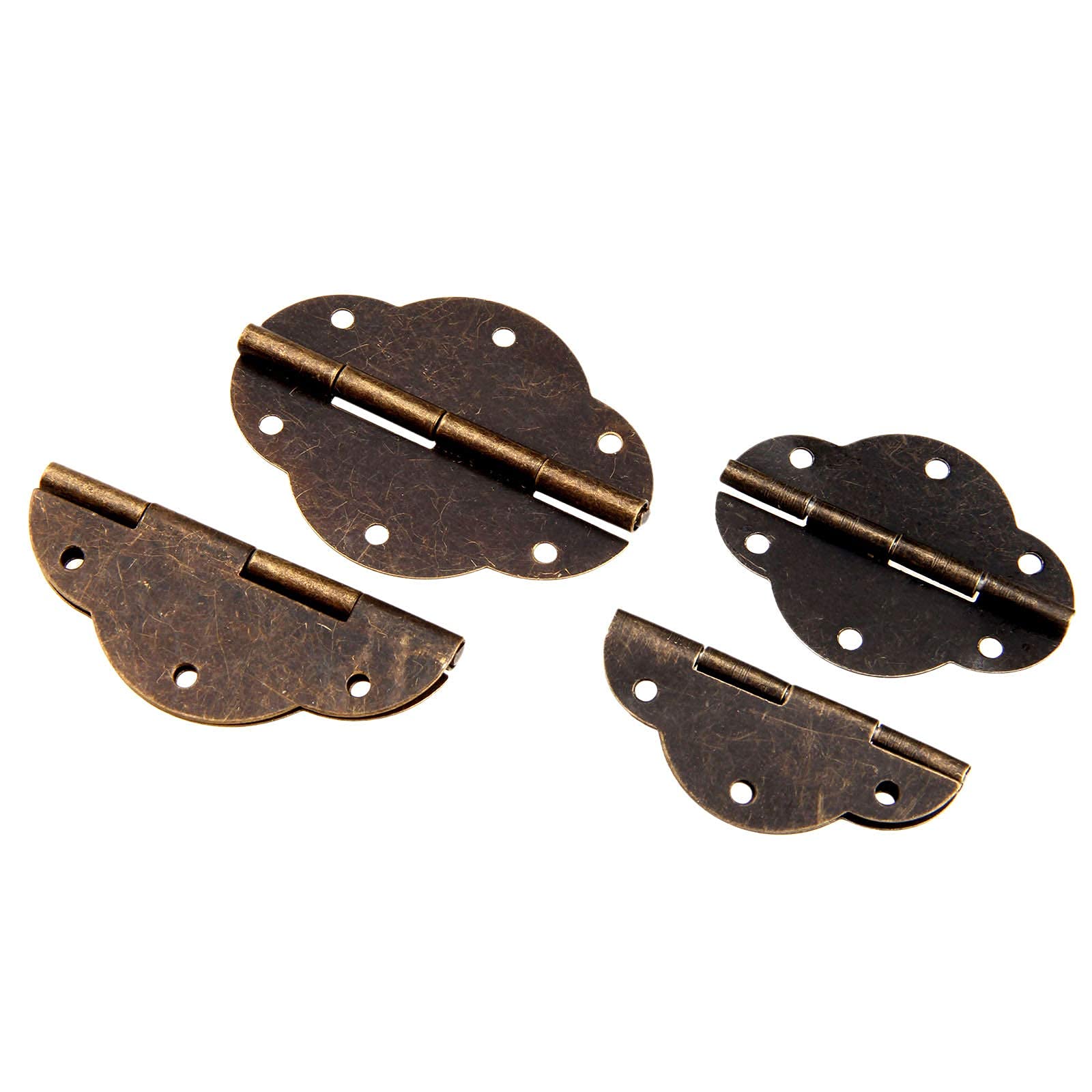 Nvsfzgiyg A Hinge, 10Pcs 46/56Mm Ntique Bronze Cabinet Door Butt Furniture Ccessories Wood Box Fittings(46X34mm)