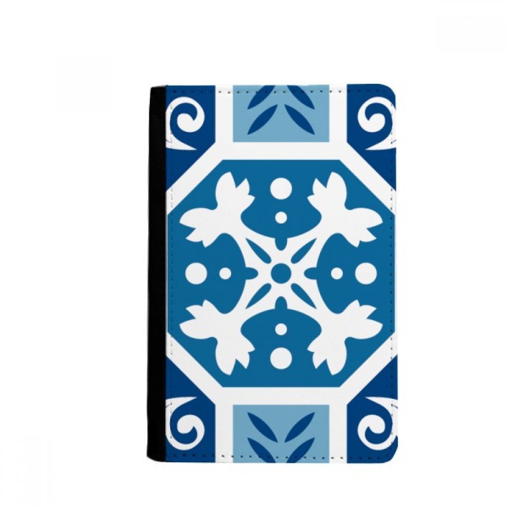 DIYthinker Morocco Abstract Decorative Blue Pattern Passport Holder Notecase Burse Wallet Cover Card Purse