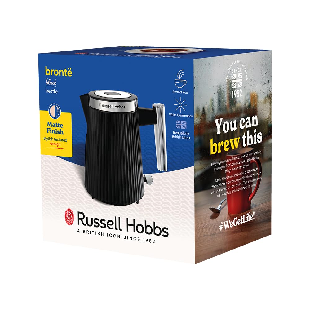 Russell Hobbs Bouilloire électrique 1,7L 2400 W Brontë noir mat 26750-70