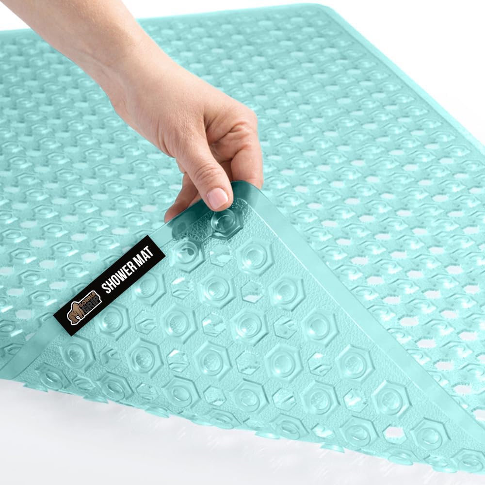 Gorilla Grip Gorilla Grip Original Bath, Shower, And Tub Mat (35x16), Machine Washable, Antibacterial, Bpa, Latex, Phthalate Free, Bathtub Mats With Drain Holes And Suction Cups, Xl Size Bathroom Mats