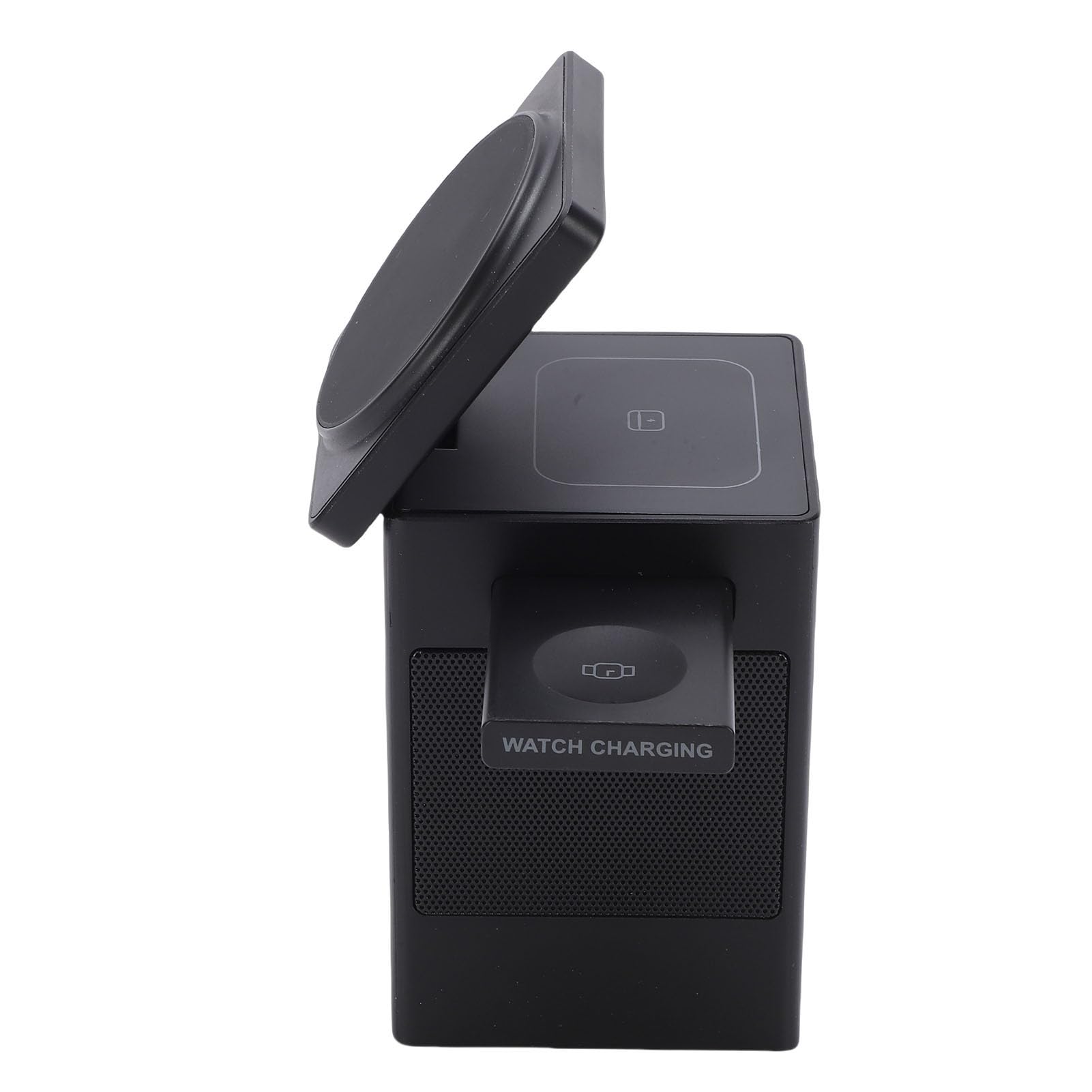 Generic Altoparlante Bluetooth Caricabatterie Wireless 6 in 1 con Display Pixel per Scrivania in Camera da Letto Nero