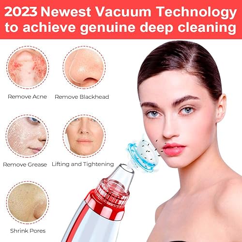 Miniatura 2 de 2023 Aspiradora de poros para eliminar puntos negros, limpiador facial de poros mejorado, herramienta eléctrica para extractores de acné y comedia,