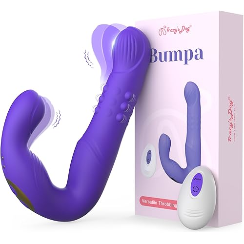 Tracy's Dog Prostate Massager Anal Vibrator, Sex Toys for Men P Spot Vibrator Dildos with 3 Wiggling 3 Throbbing 10 Vibrating Modes, Butt Plug Stimulator for Men Couples (Bumpa)