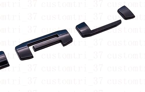 Miniatura 6 de Kit de 4 piezas 2019 2020 2021 Sierra Denali letras emblemas negro brillante 1500 HD 2500 HD 3500 HD AT4 placa de identificación de repuesto para