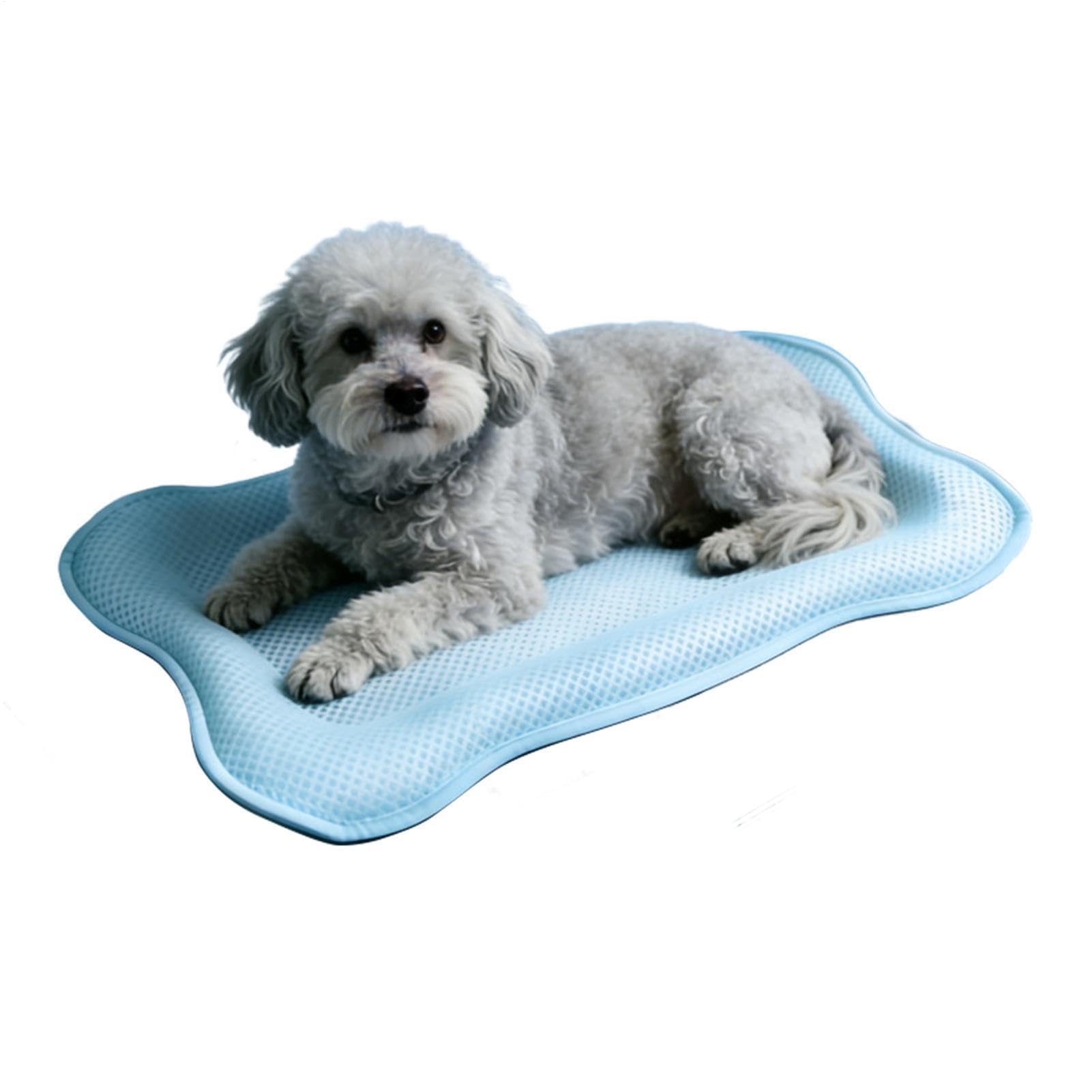 Cooling Mat for Dogs 42cmx58cm Washable Bone Shape Pet Cool Blankets