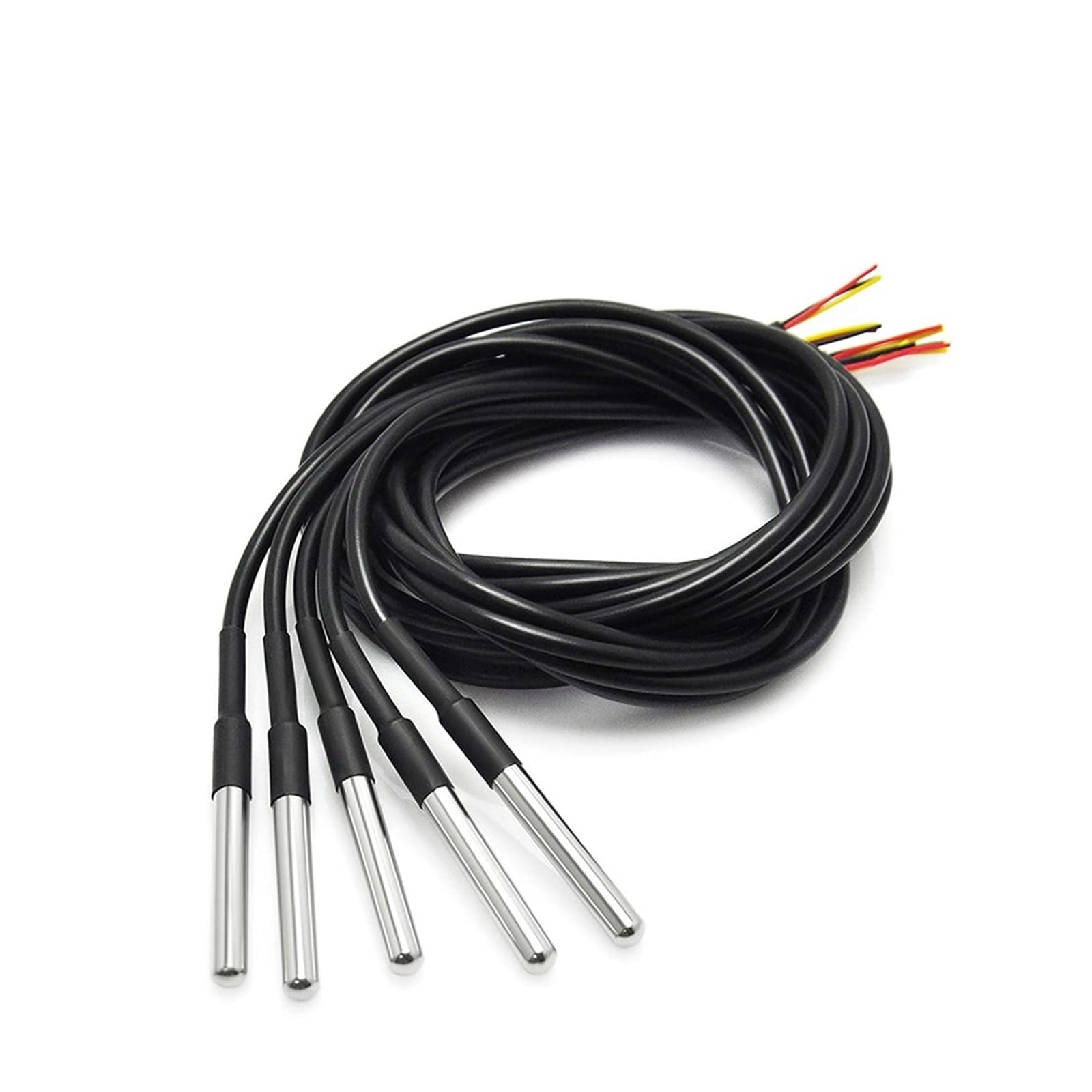 1 Uds DS18B Impermeable encapsulado de Acero Inoxidable 18B20 sonda del Sensor Temperatura Longitud Cable 1m 2m 3m 5m 500cm(2M 200CM)