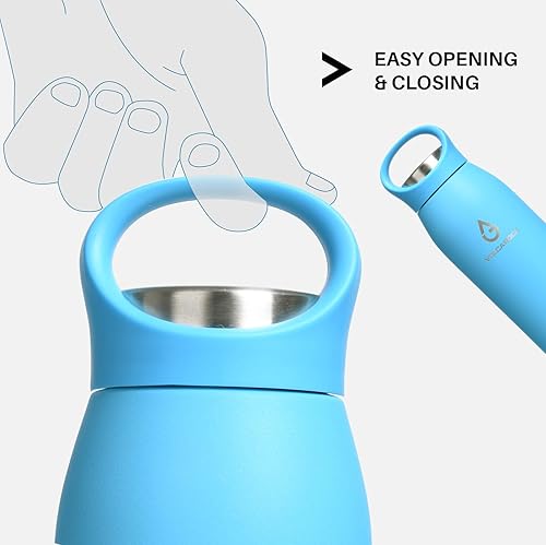 Miniatura 5 de VOLCAROCK Botella de agua deportiva aislada con tapa de transporte, 24 onzas, apta para lavavajillas y sin BPA, botella de agua de acero inoxidable