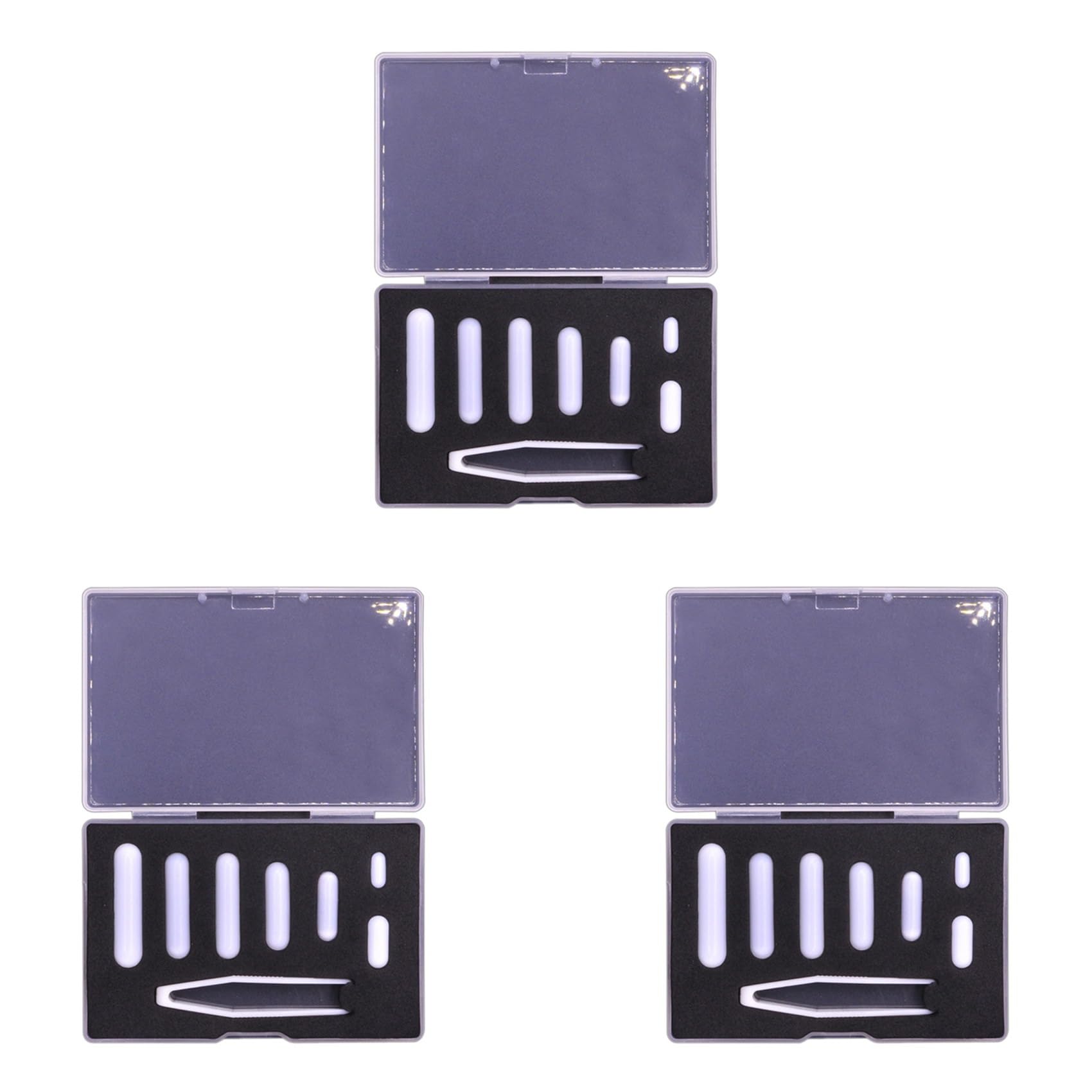 Jnchdghwa White 3 Set Magnetic Stirrer Bar Mixed Size Ptfe Magnetic Stirrer Mixer Stir Bars, Type-C Set