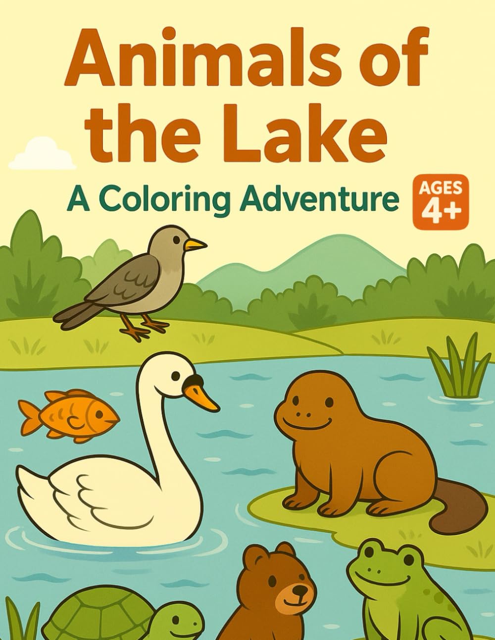 Animals of the Lake: A Coloring Adventure: Fun and Educational Lake Animals Coloring Book with Facts for Kids Ages 4-8 (Animals of the World: A Coloring Adventure)
