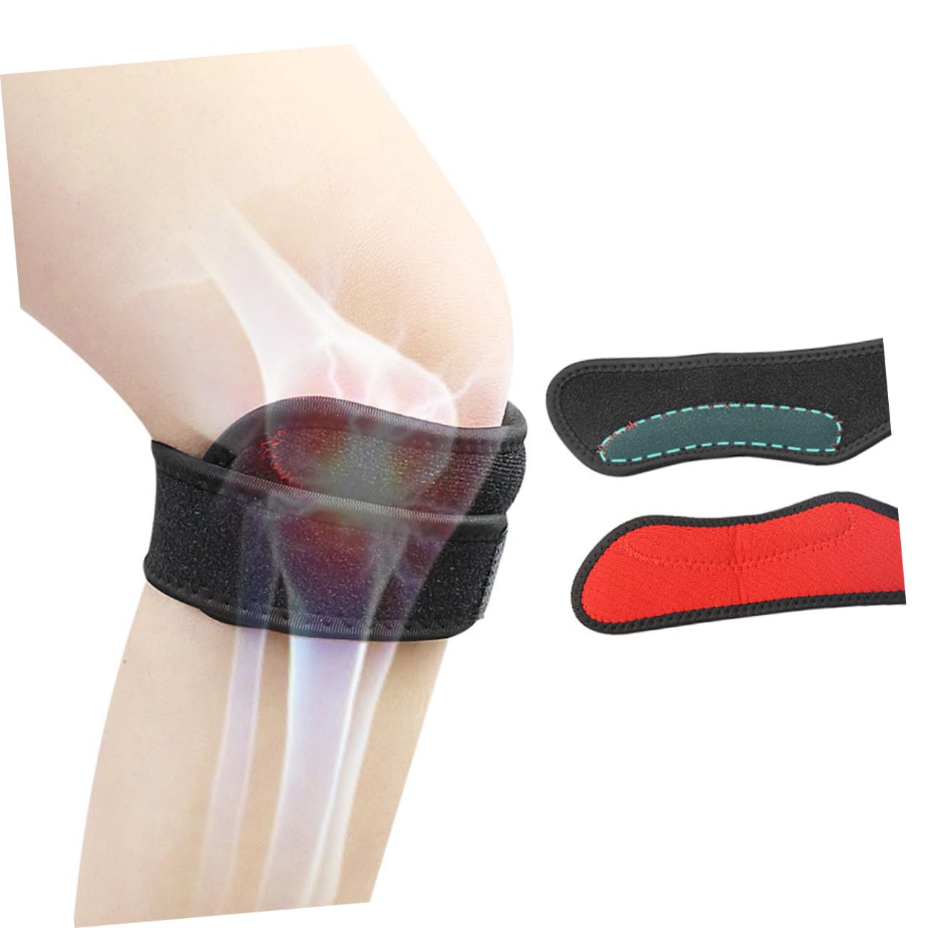 Kisangel 6pcs Sports Knee Pad Comfortable Kneecap for Running and Outdoor Activities Lightweight Breathable Design Non- Elastic Kneelet for Injury Black