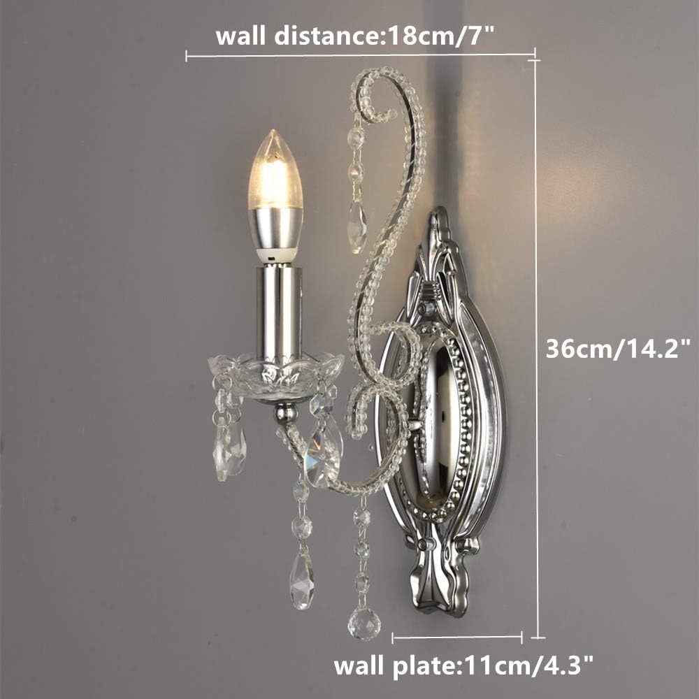 Flаѕh Sаlе Buу 1 gеt 1 EFINEHOME Classic 2 Light Crystal Wall Sconce, Chrome Finish and Clear Crystal Accents- 2 Bulbs Modern Wall Light fixtures Indoor Wall Vanity Light Fixture for Room Home Shop Wall Decor Blасk Frіdау - 60% оƒƒ EFINEHOME Classic 2 Light Crystal Wall Sconce, Chrome Finish and Clear Crystal Accents- 2 Bulbs Modern Wall Light fixtures Indoor Wall Vanity Light Fixture for Room Home Shop Wall Decor
