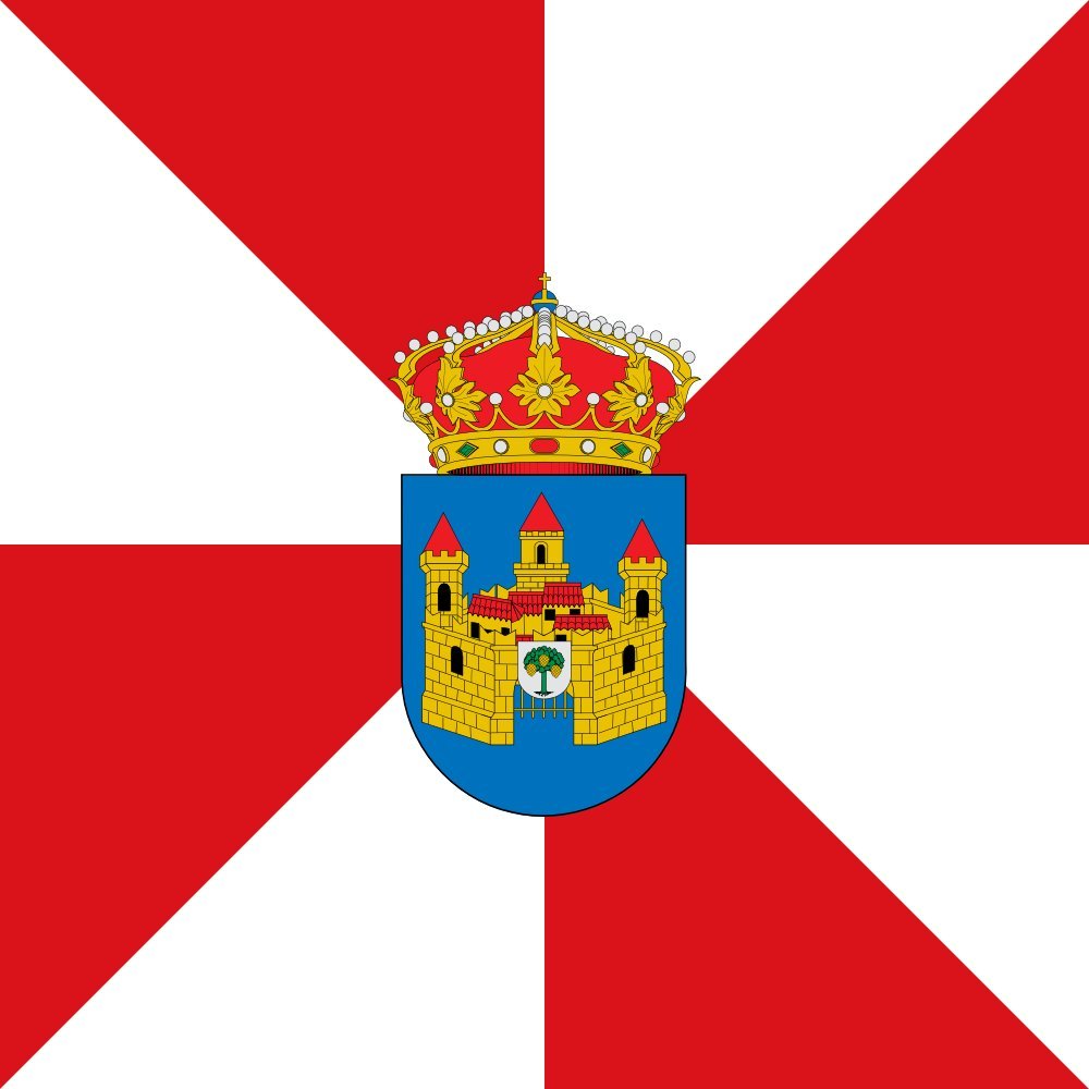 Drapeau Autilla del Pino de grande taille pour pavoiser la ville de Palencia en Espagne