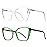 JFXQDR 2 Pack Blue Light Blocking Glasses for Women, Oversized Trendy Cat Eye Computer Gaming Glasses Anti Glare & UV Glare RF6204 (Clear + Basil Green Cateye Frame)