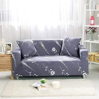Housse de Canapé Extensible Housse de canapé en polyester à fibre élastique avec manchon coulissant 1/2/3/4 (4 sièges: 92-118 pouces) (Color : C, Size : 235 * 300cm)