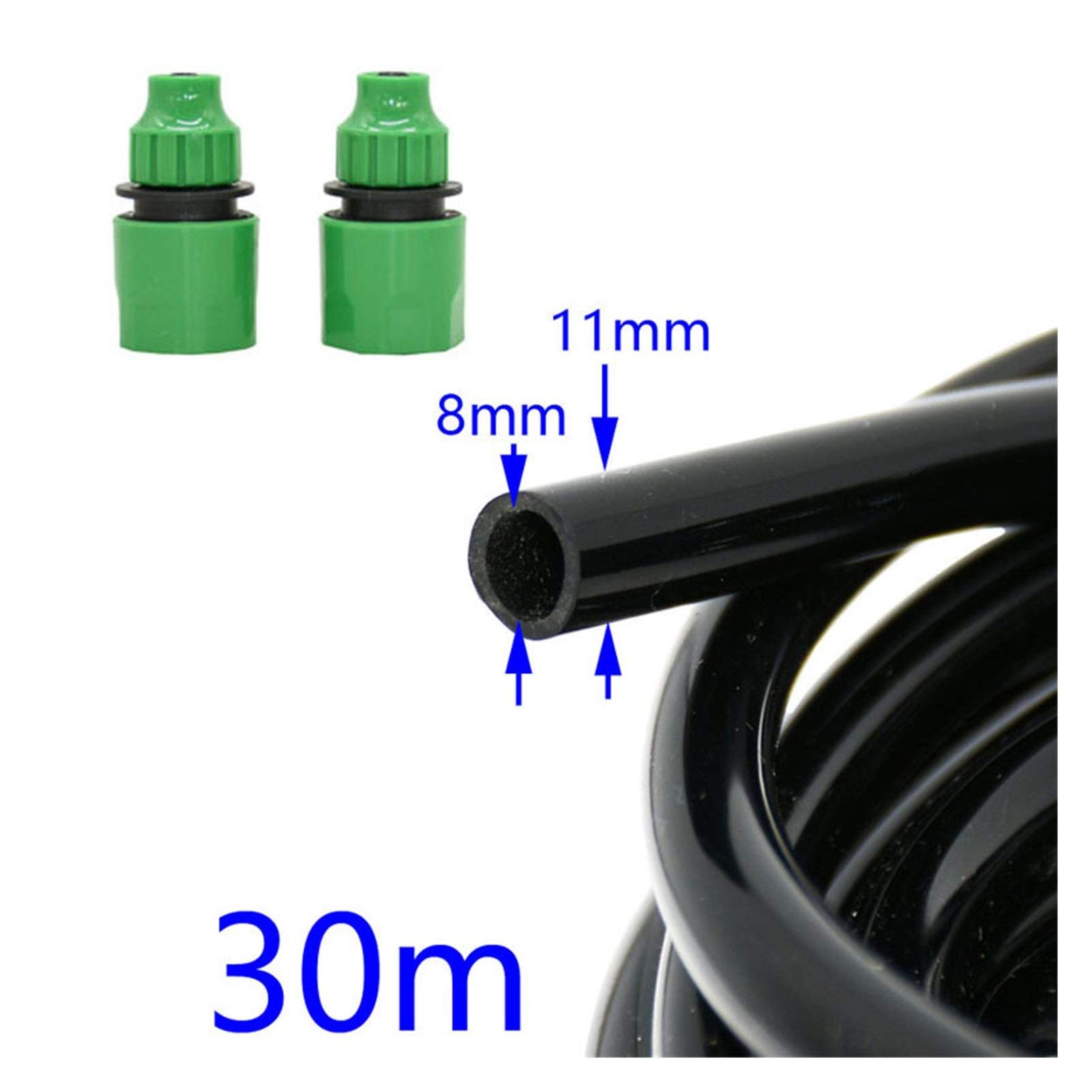 Wąż ogrodowy 3/8 "Elastyczne wąż ogrodowy 8/11 Chowany Wąż ogrodowy Nawadnianie Wąż podlewania 10 m 20 m 30m (Color : 30m 98.4ft)