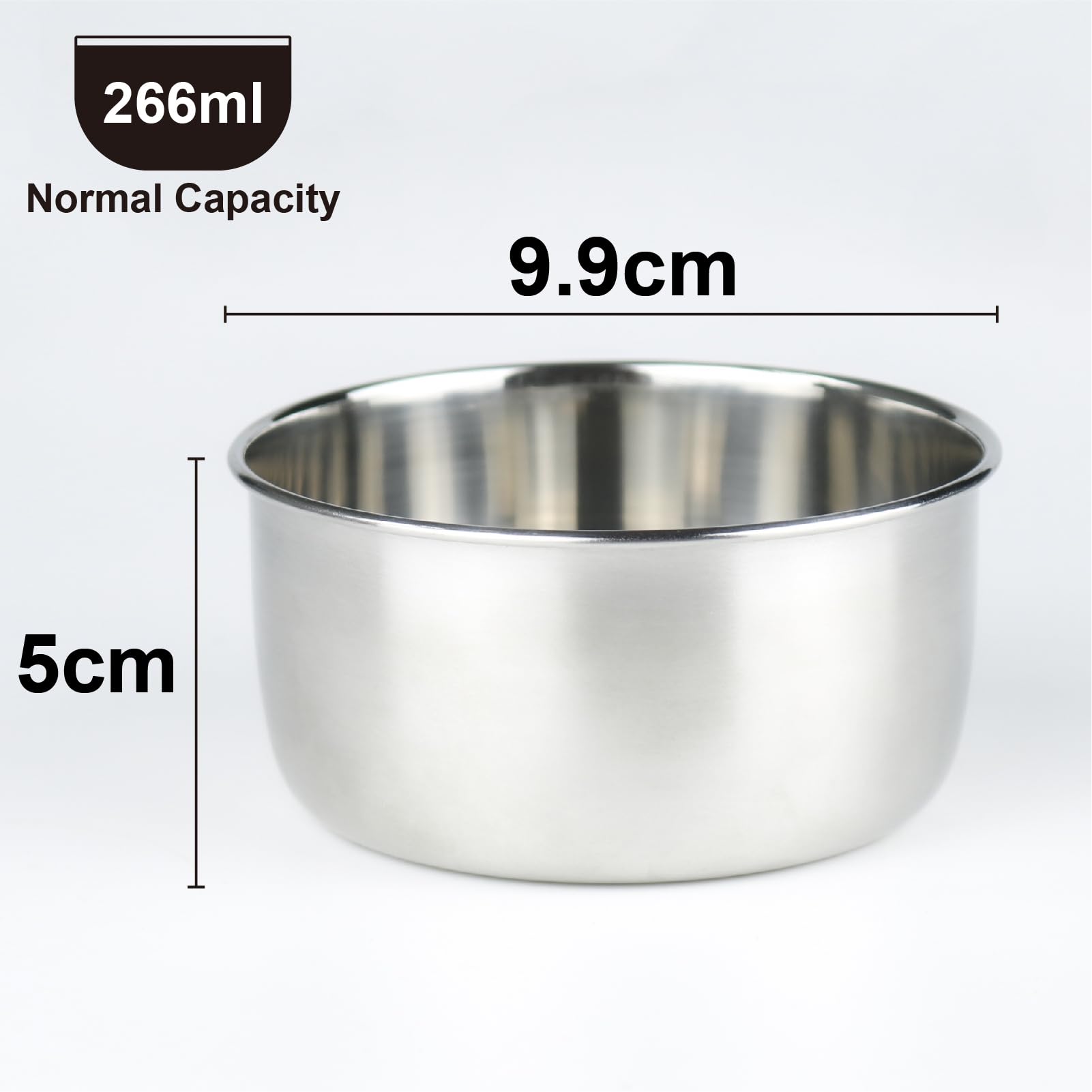 HillSpring Juego de 4 cuencos de acero inoxidable con tapa de 265 ml irrompibles con tapas de plástico sin BPA para preparar comida, cocinar, aperitivos y sobras
