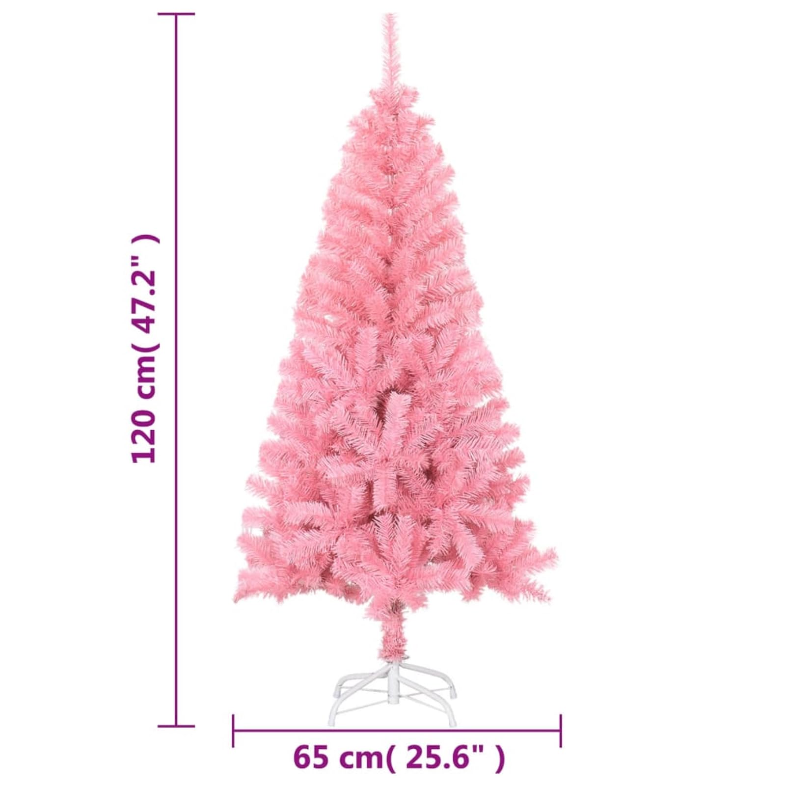 Tidyard Árbol de Navidad Artificial Rosa - 120 cm - Estable y Reutilizable - Adecuado para Interior/Exterior YFXLYDZJ-329177ES