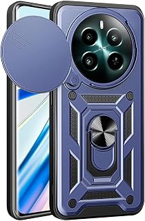 Spia Realme 12 Plus ile Uyumlu Kılıf Sürgülü Mavi 