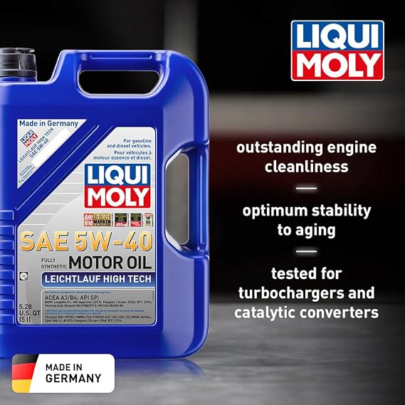 Liqui Moly Leichtlauf High Tech SAE 5W-40 | 5 L | Synthesis Technology Motor Oil | SKU: 2332