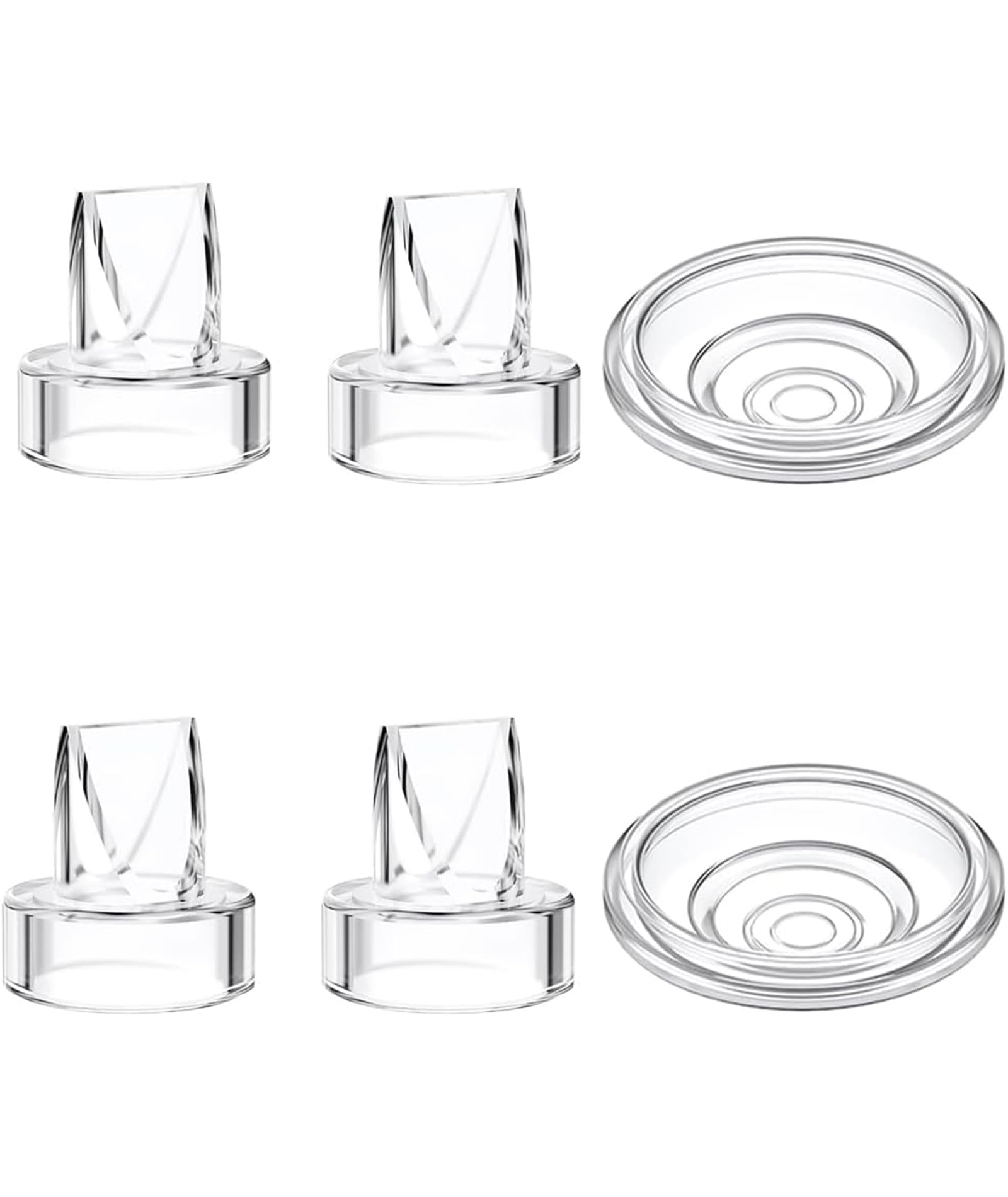 8PCS Duckbill Valve and Flange Insert for Breast Pump, Four Duckbill Valves and Two Thin Diaphragms, Compatible with Standard Breast Pump Models, Suitable for Various Flange Sizes-image-7