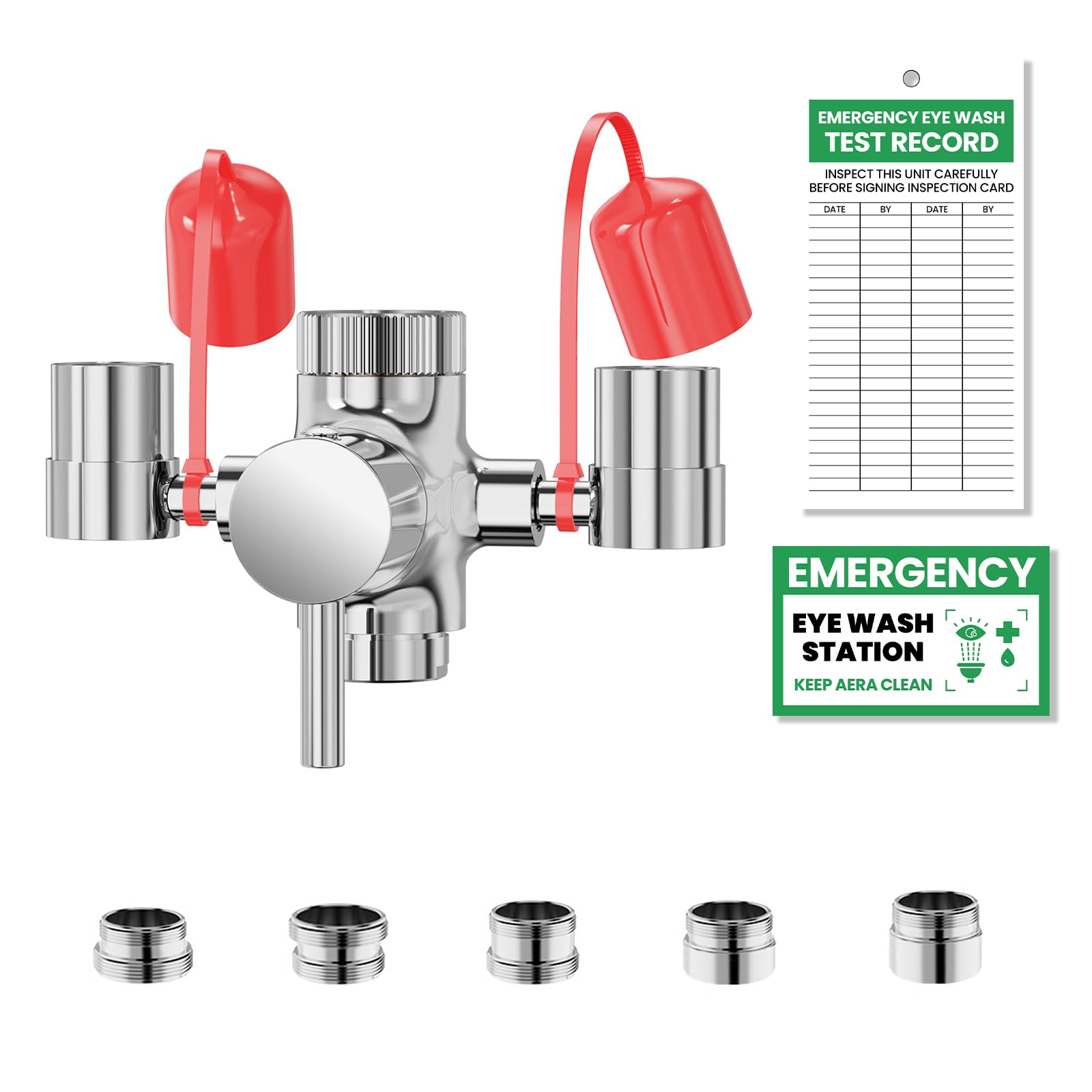 ARRISEA Faucet Mounted Eye Wash Station + Emergency Sink Attachment + Adjustable Aerated 5X Adapter