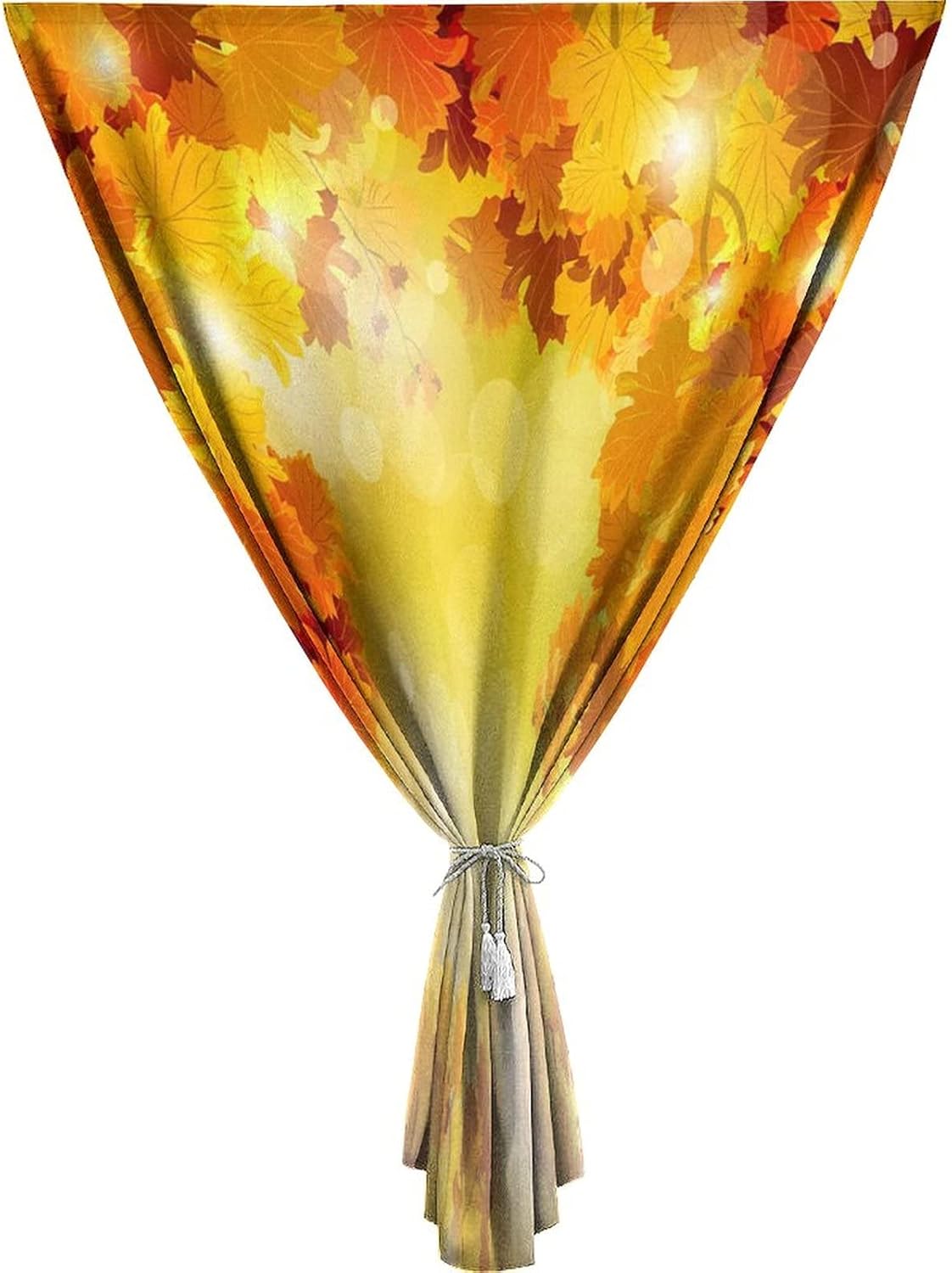 XISUNYA Self Adhesive Portable Blackout Curtains, Fall Room Darkening Curtains, Colorful Autumn Leaves Print Temporary Blackout Blinds,59W x72L Inch, for Bathroom Living Room Bedroom