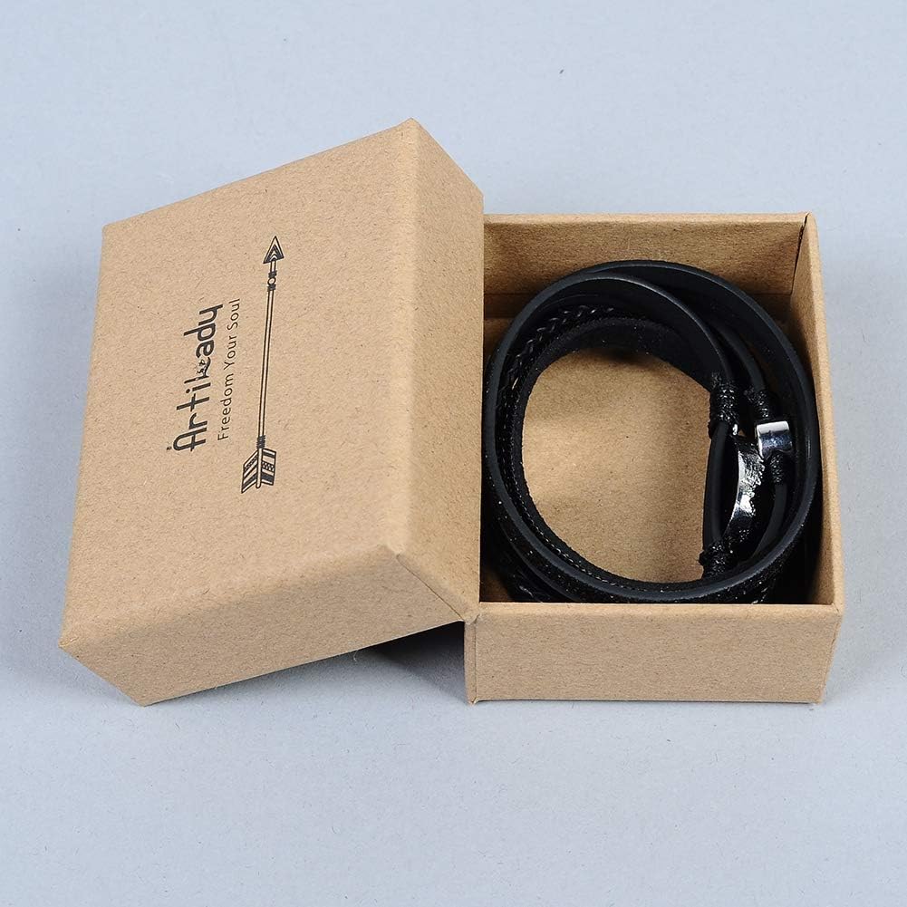 Artilady Leather Wrap Bracelets for Women - Pearl Bracelets Handmade Clasp Bangle Bracelet with Beads Jewelry Gift for Women and Mother - Image 6