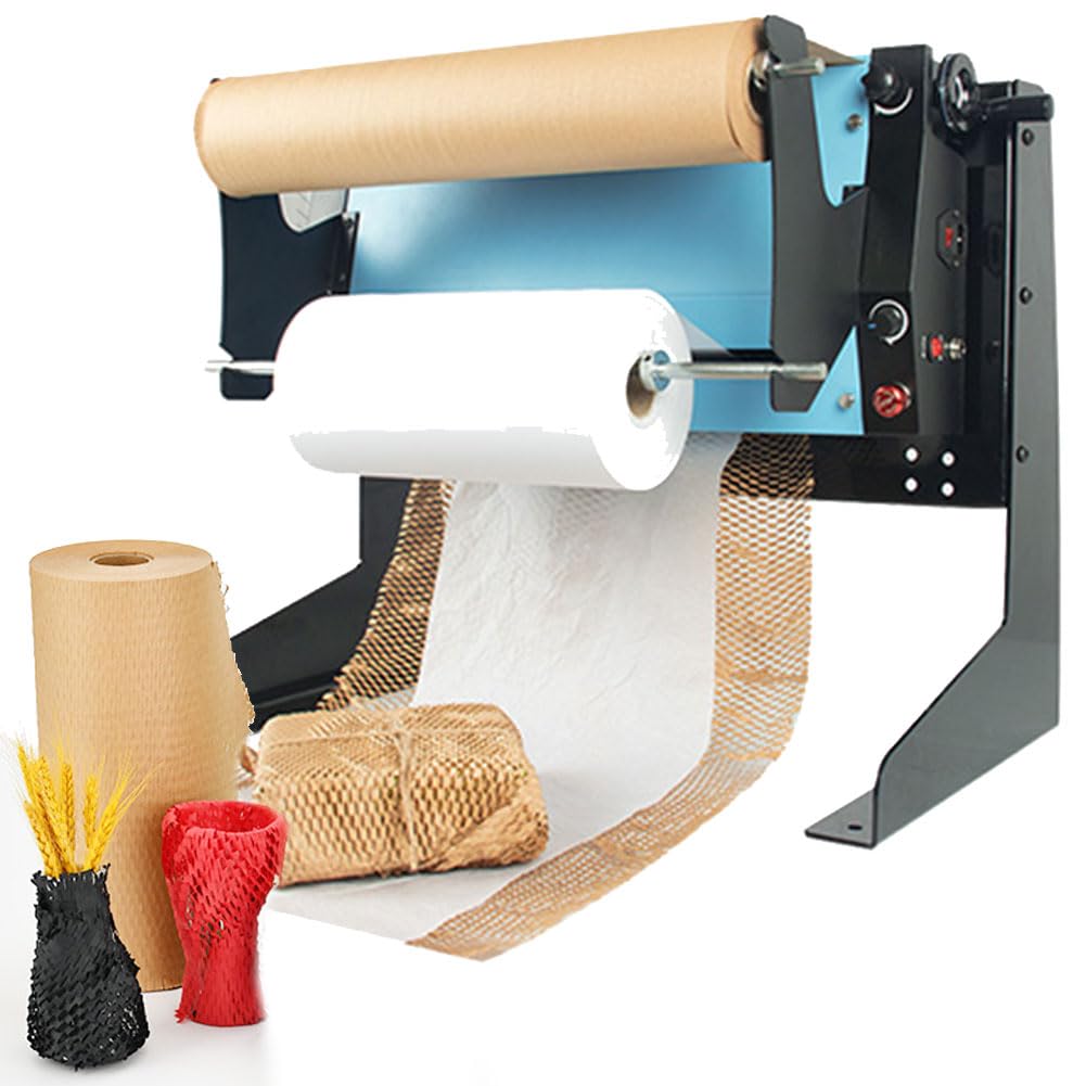 FHRKA Honeycomb Packing Paper Roll Dispenser, Kraft Wrapping Paper Holder, Heavy Duty Kraft Wrapping Paper Dispenser Holder